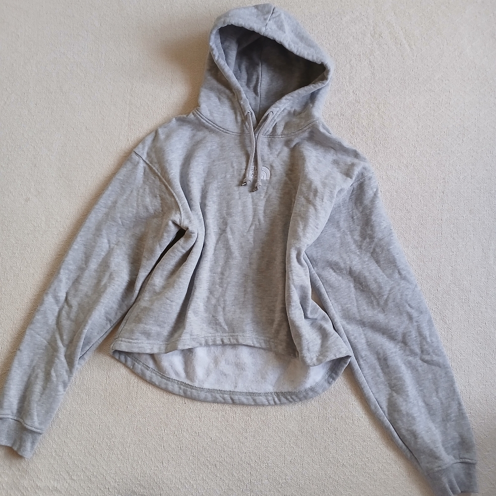 north face ♡ cropped evolution high-lo hoodie center logo sporty outdoors y2k